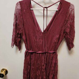 Lace Burgandy Romper